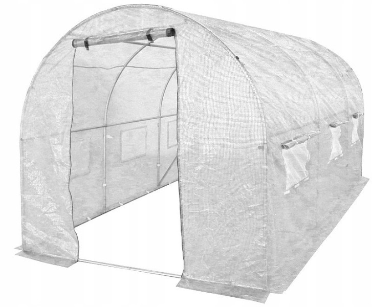 Tunel Foliowy Szklarnia PREMIUM siatka 2x3m biały rurki 25 mm