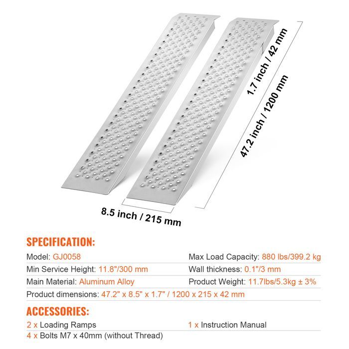 Rampas de aluminio - Duoku - 47,2