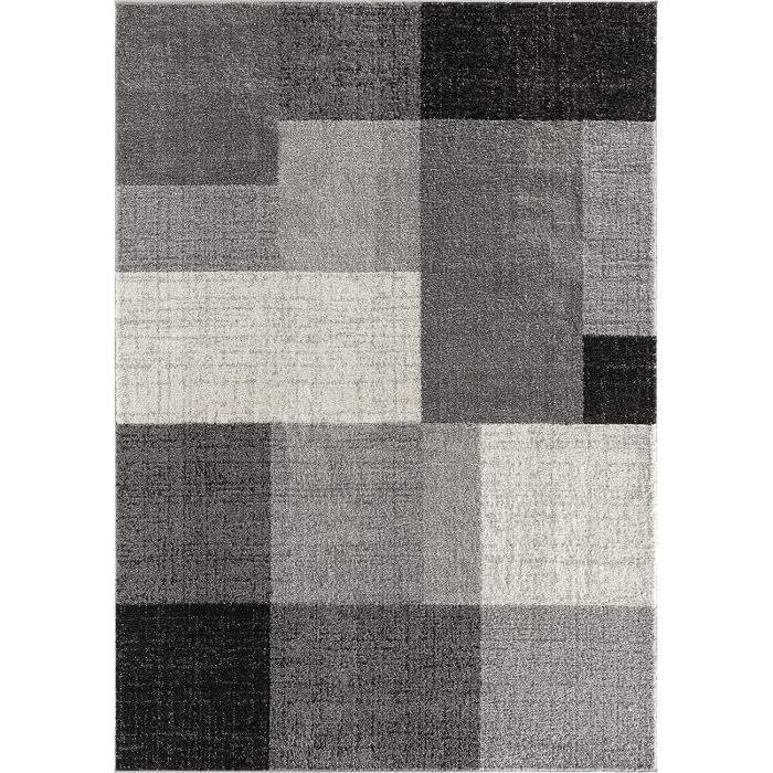 Living room rug - THE CARPET - PEARL - Geometric - Grey - 240x330 cm