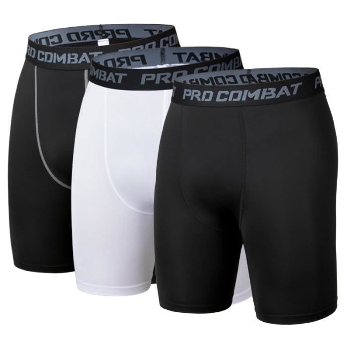 Pack de 3 pantalones cortos de compresión para hombre, antirozaduras, para deportes y running.