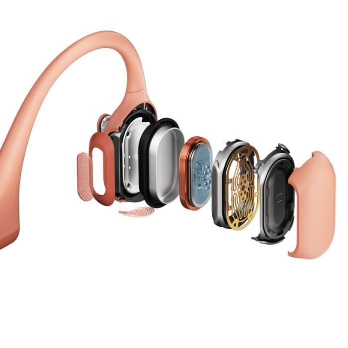 Auriculares de conducción ósea - Shokz - Openrun Pro - Rosa - Carga rápida - 26 g - IP67