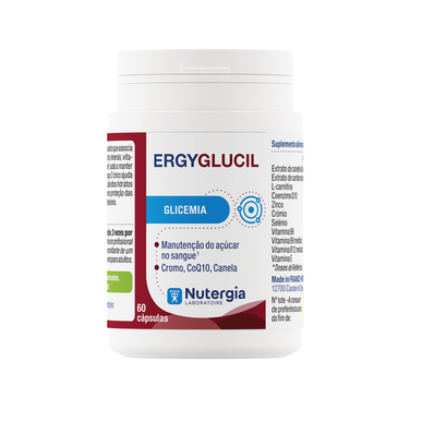 Nutergia Ergyglucil Glucides Chromium et CoQ10 Maintien de la glycémie 60 gélules