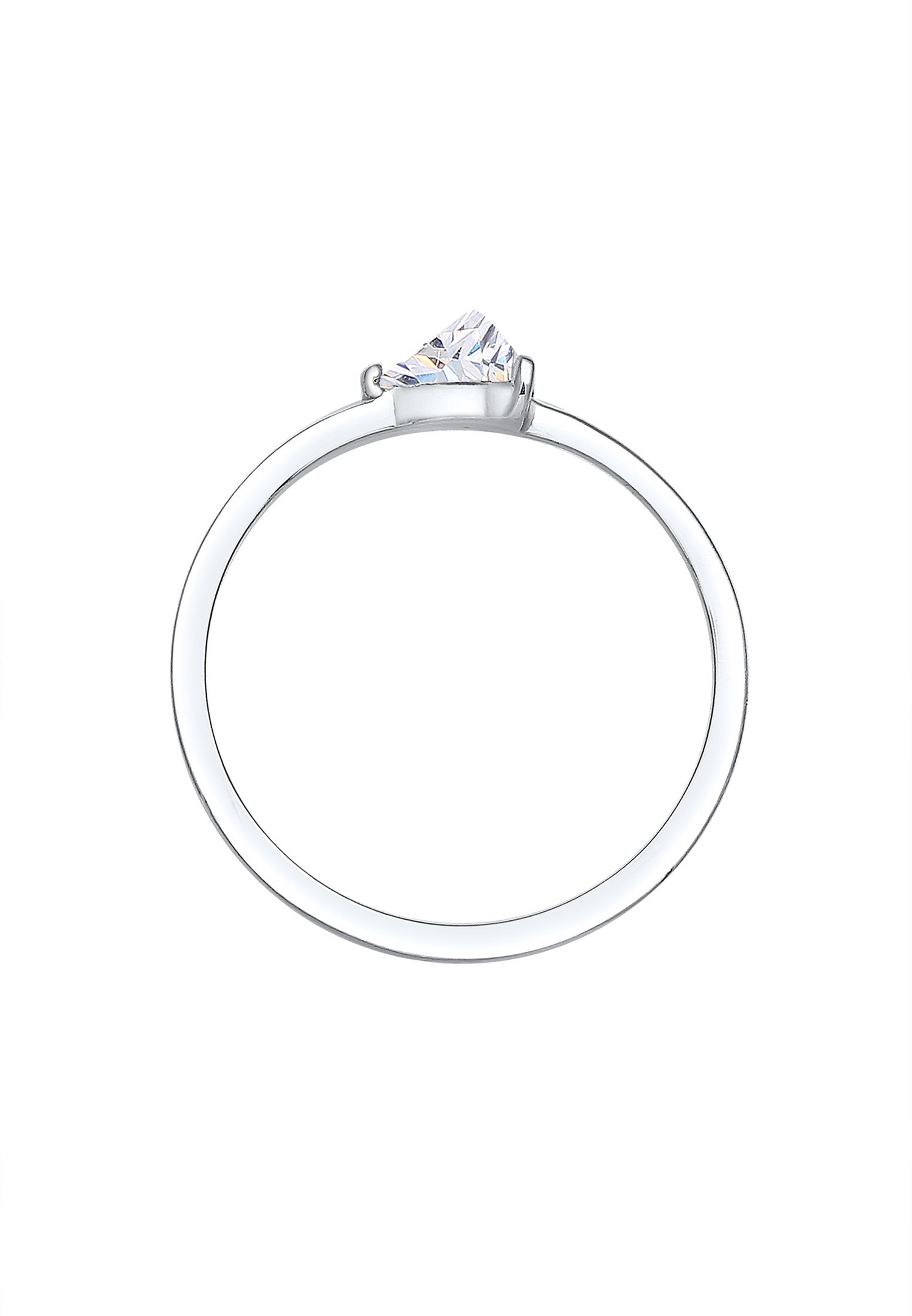 Elli Femme Tendance du Motif du Triangle avec Zircone en Argent Sterling 925