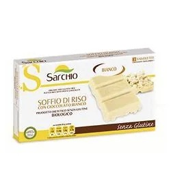 SARCHIO Sarchio rijstcrisps met biologische witte chocolade, glutenvrij, 75 g