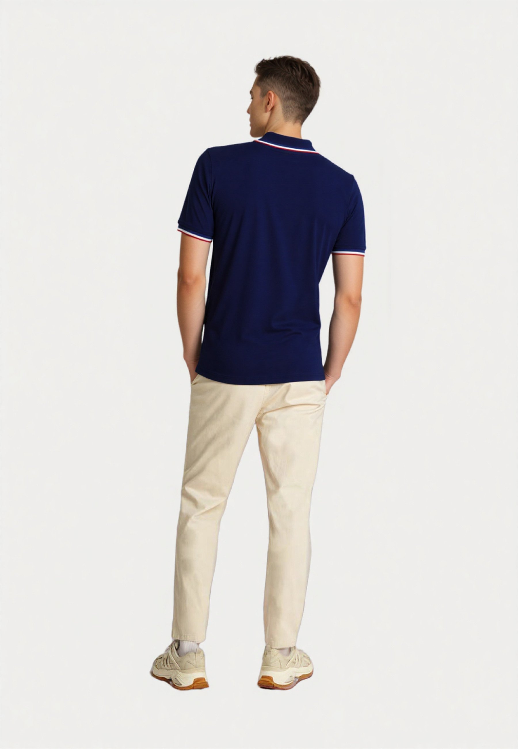 US Polo Assn. TRICOLOUR KURZARM - Poloshirt - Dunkelblau