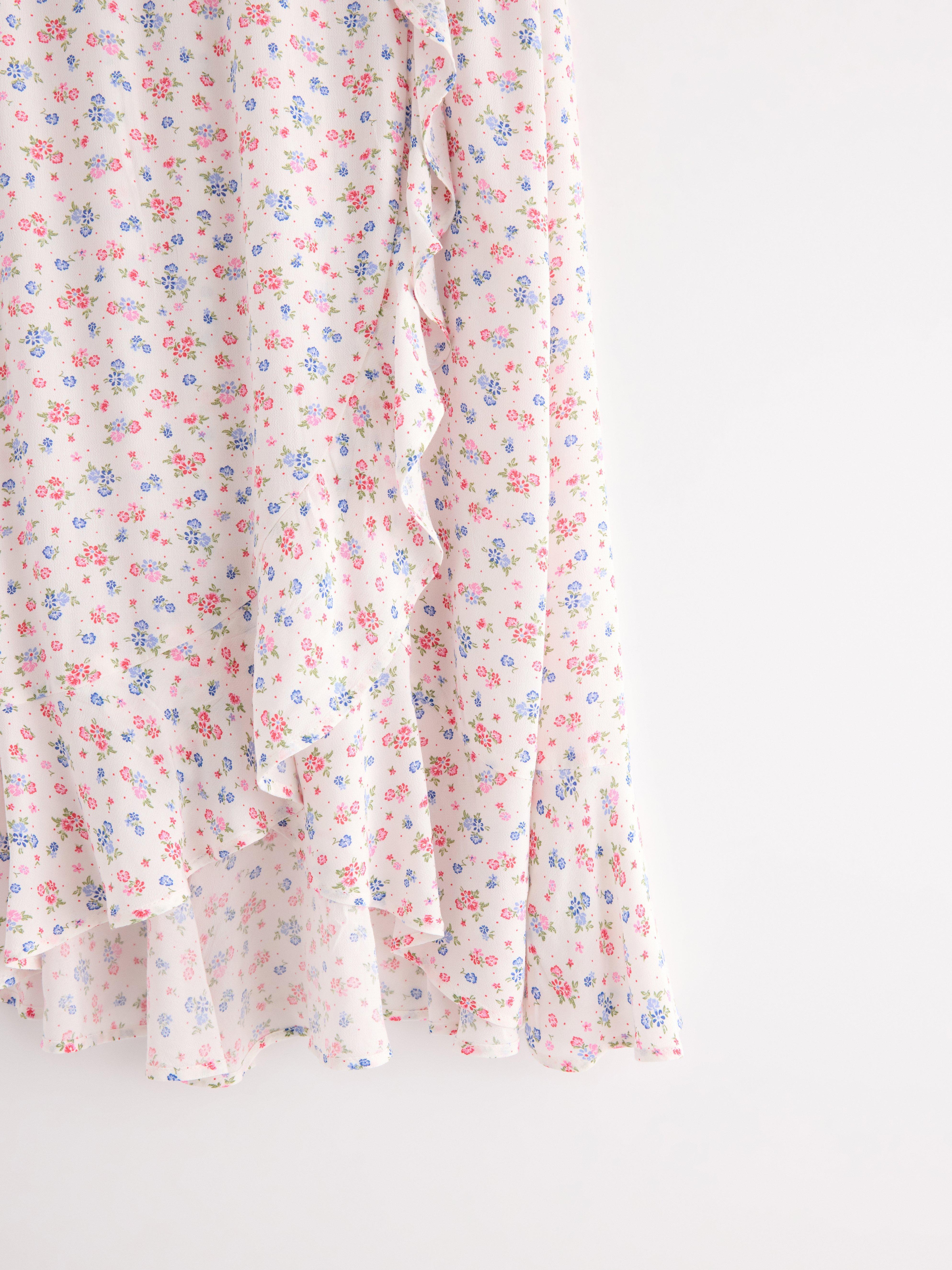 Saia com babados Off White