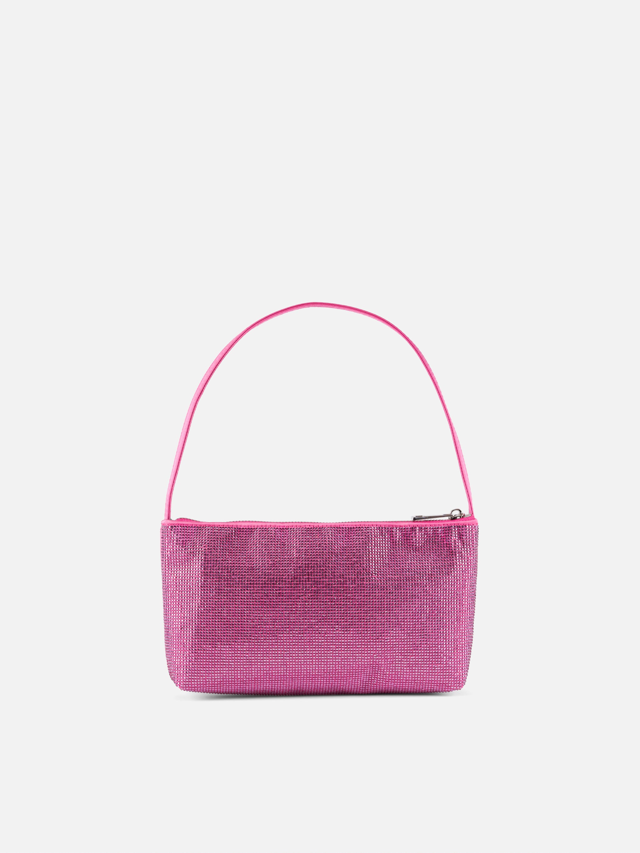 Minitasje met fuchsia strass-steentjes