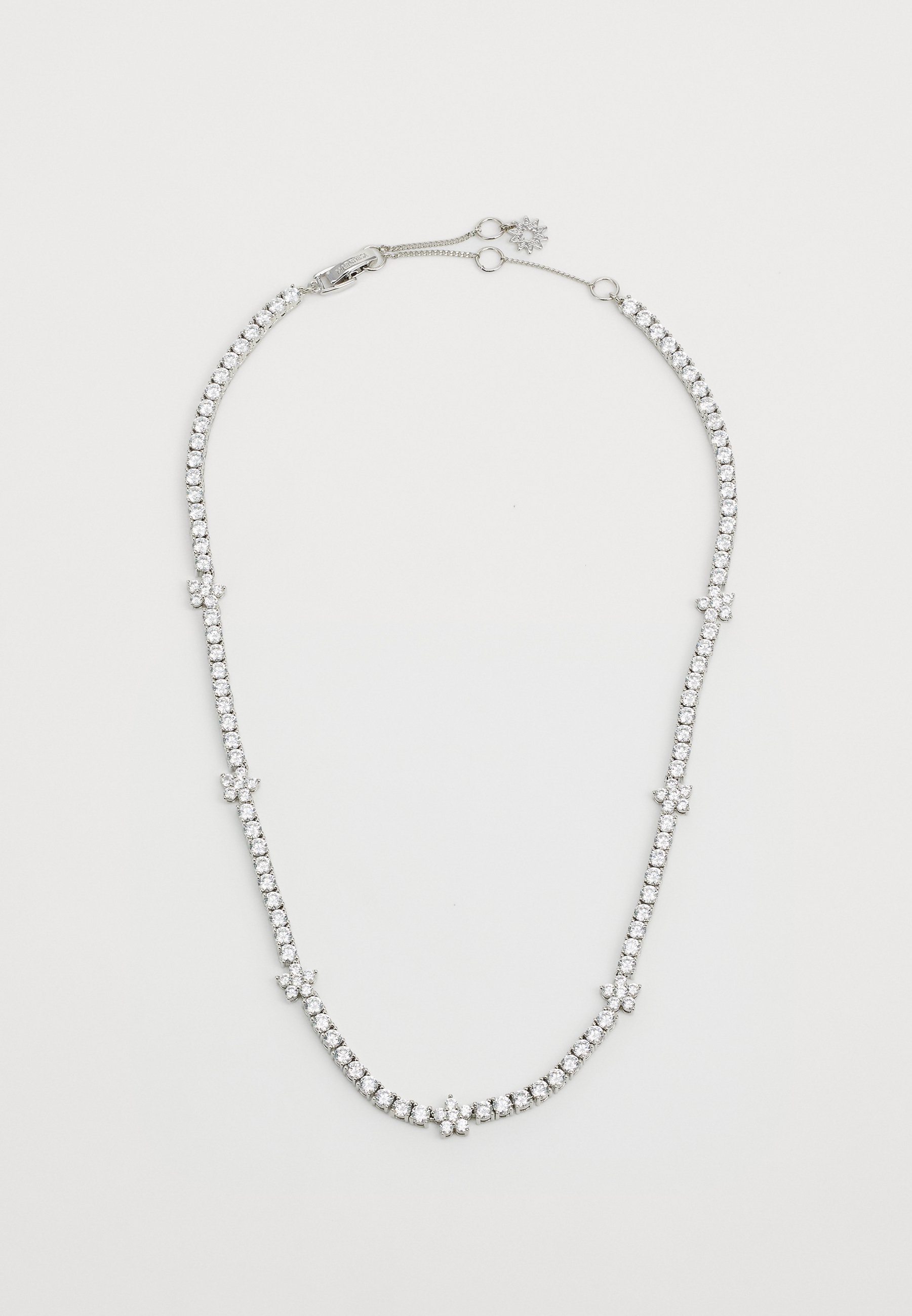 Marchesa bloemenhalsband - ketting - zilverkleurig