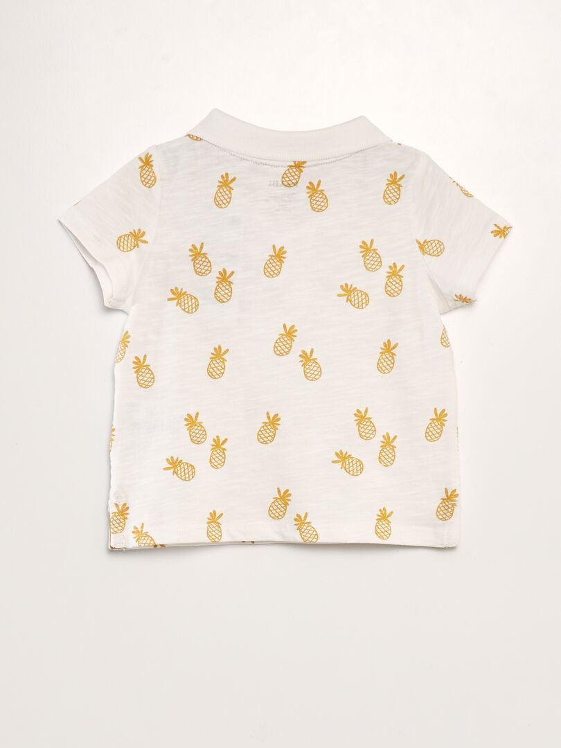 Poloshirt met motief - WIT