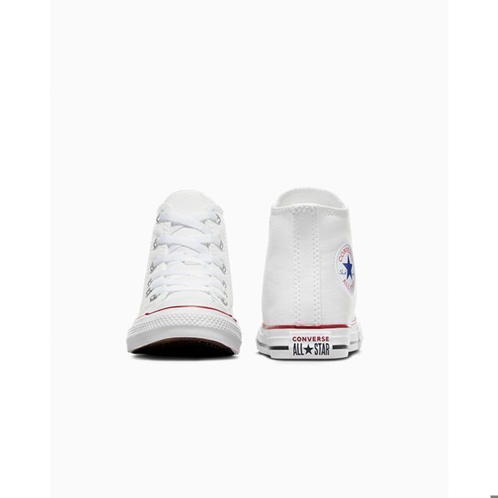 Alpargatas altas blancas Converse 3J253C con estrellas, unisex.