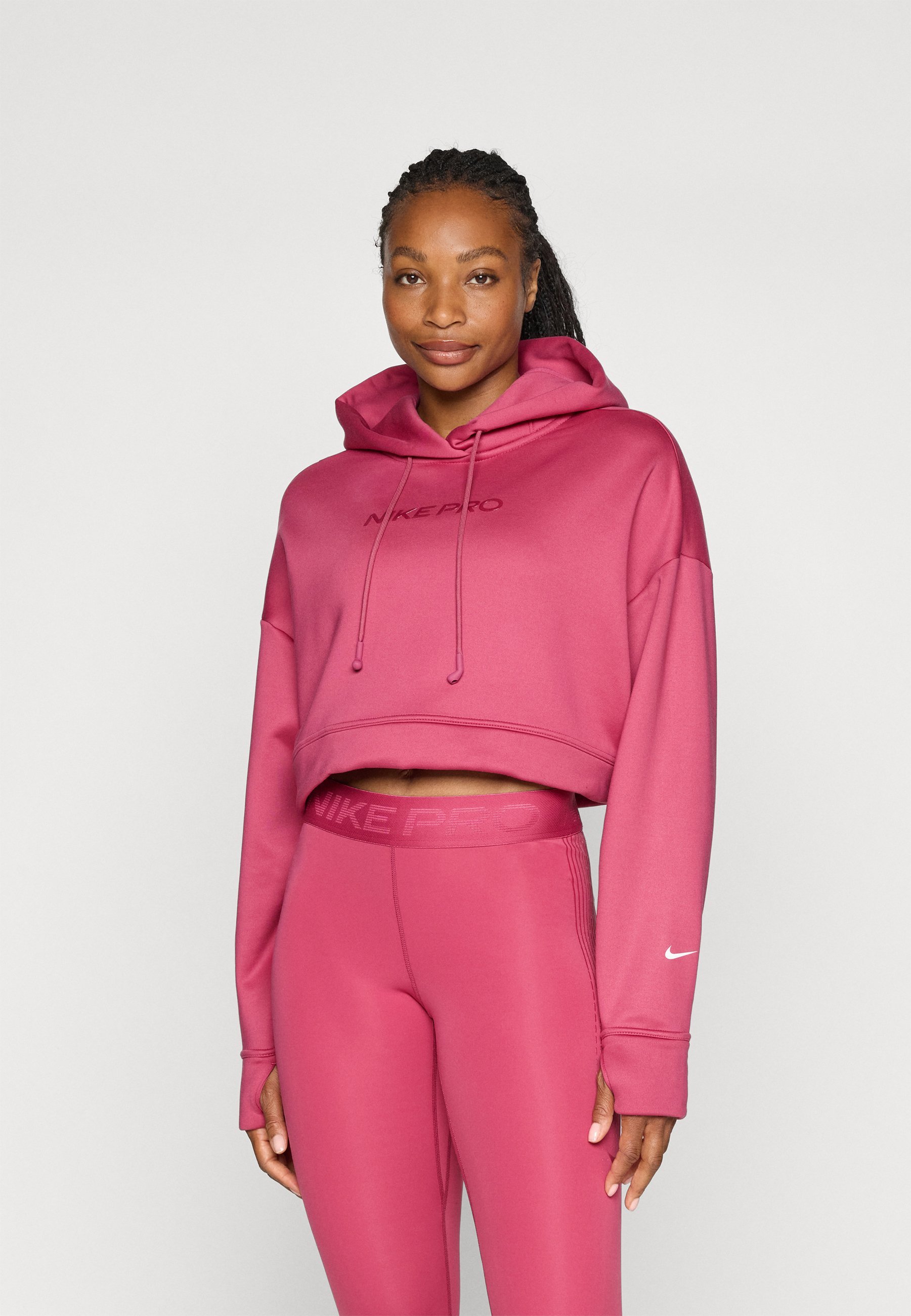 Nike Performance HOODIE - Hoodie - zoetbiet/wit