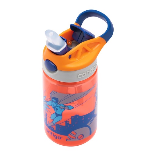 Gourde Gizmo Flip Nectarine pour enfants avec super-héros