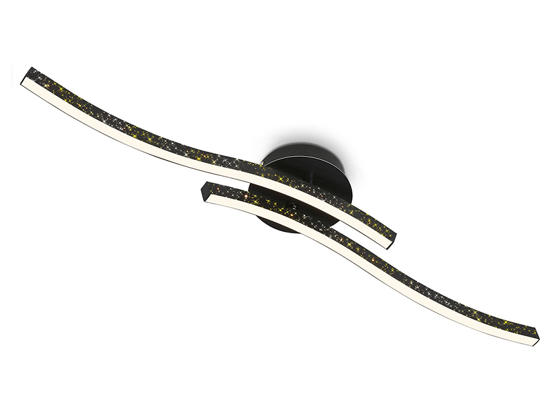 Lampa sufitowa Rey Led 2-punktowa metalowa czarna