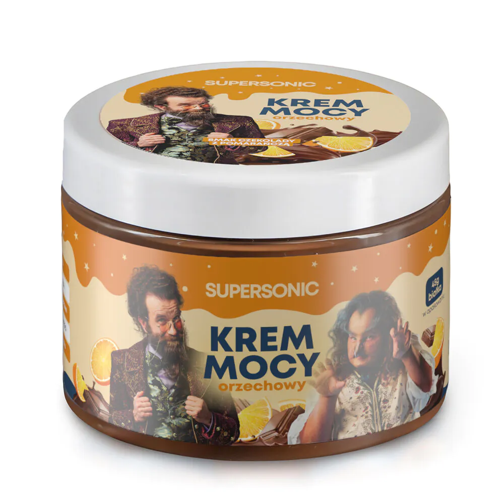 Supersonic Krem Mocy orzechowy o smaku czekolady z pomarańczą 250 g