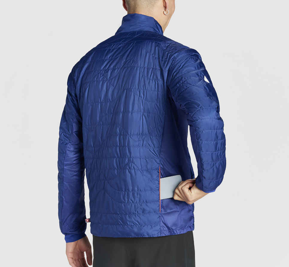 HOKA Chaqueta acolchada azul cielo Bellwether