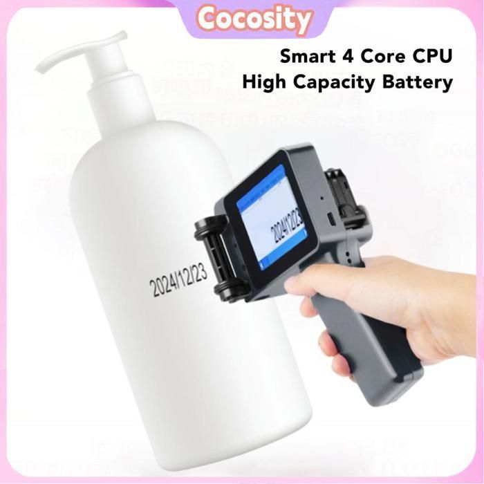 Imprimante à jet d'encre portable HD Machine de codage multifonctionnel LED LED pour les bouteilles en plastique Couleur en argent