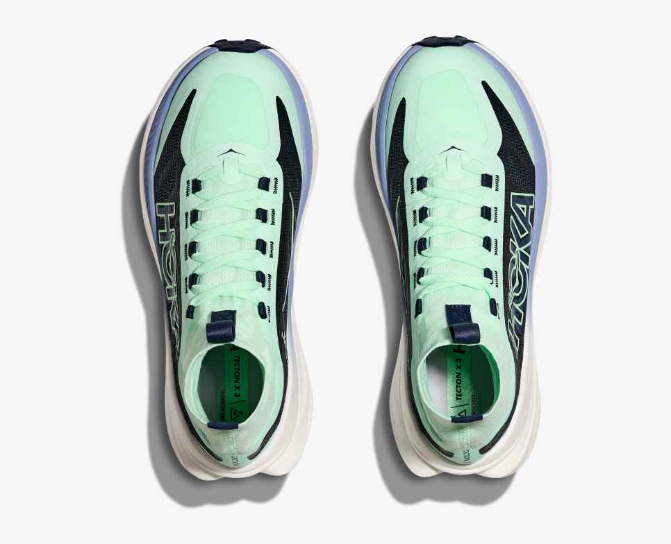 HOKA Tecton X 3 Mint Fluorite / Varsity Navy