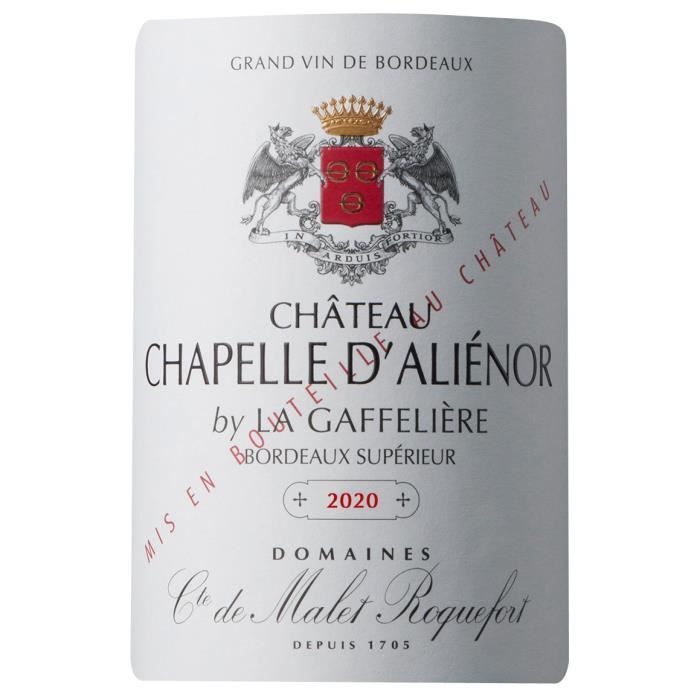 Château Chapelle d'Aliénor di La Gaffelière 2020 Bordeaux Supérieur - Vino rosso del sud-ovest della Francia