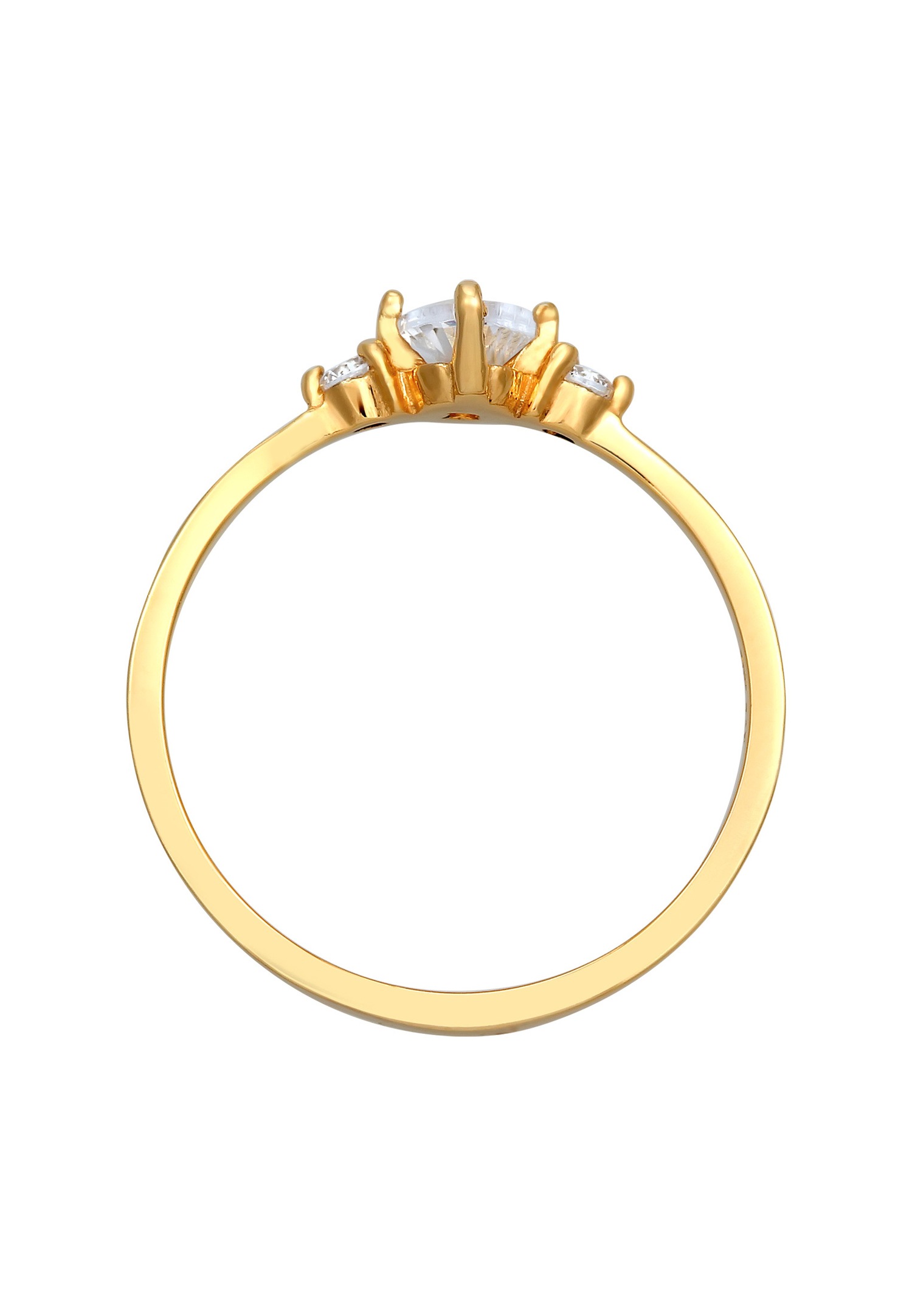 Elli Femmes Bague de fiançailles ovale avec Cristaux de Zirconium en Argent Sterling 925