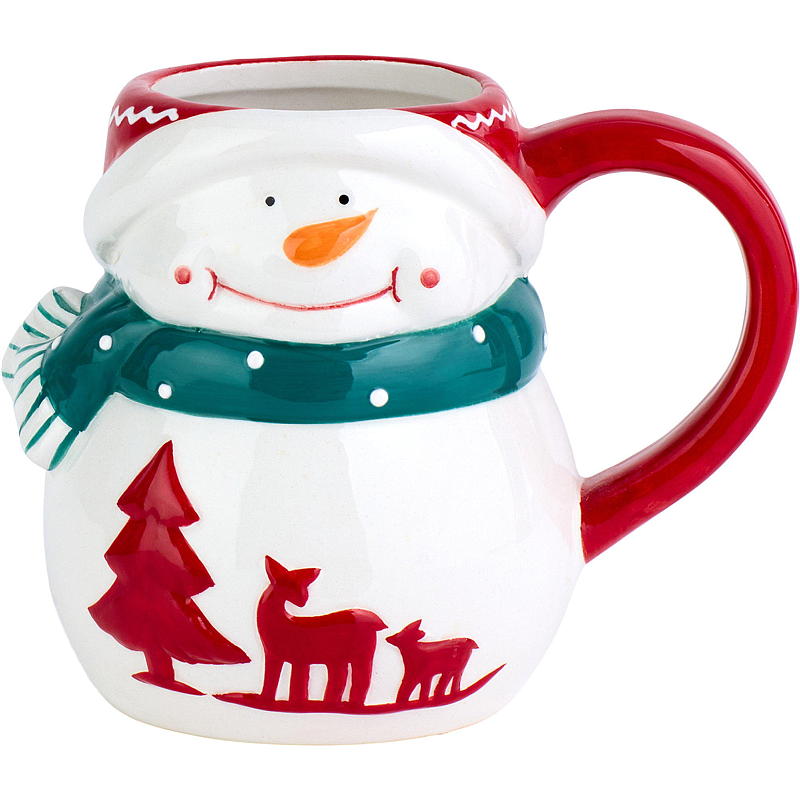 Taza de cocina con figura navideña