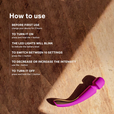 Lelo Smart Wand 2 Medium Deep Rose -hierontalaite 1 kpl 1 kpl