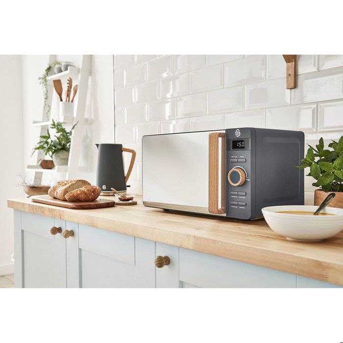 Digitale magnetron 20L Modern Design Nordic SWAN SM22036GRYNEU 800W Grijs