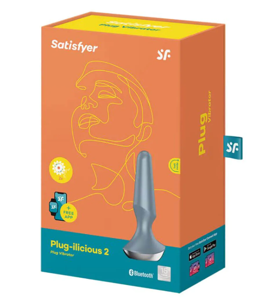 Satisfyer Masażer Plug-iliciousConnect App Ice Blue