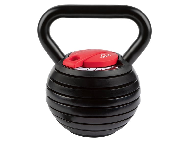 CRIVIT Kettlebell-set, verstelbaar, 18 kg