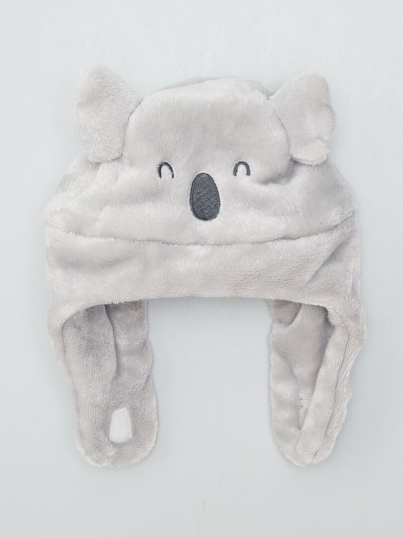 Conjunto de gorro, cachecol e luvas - CINZA