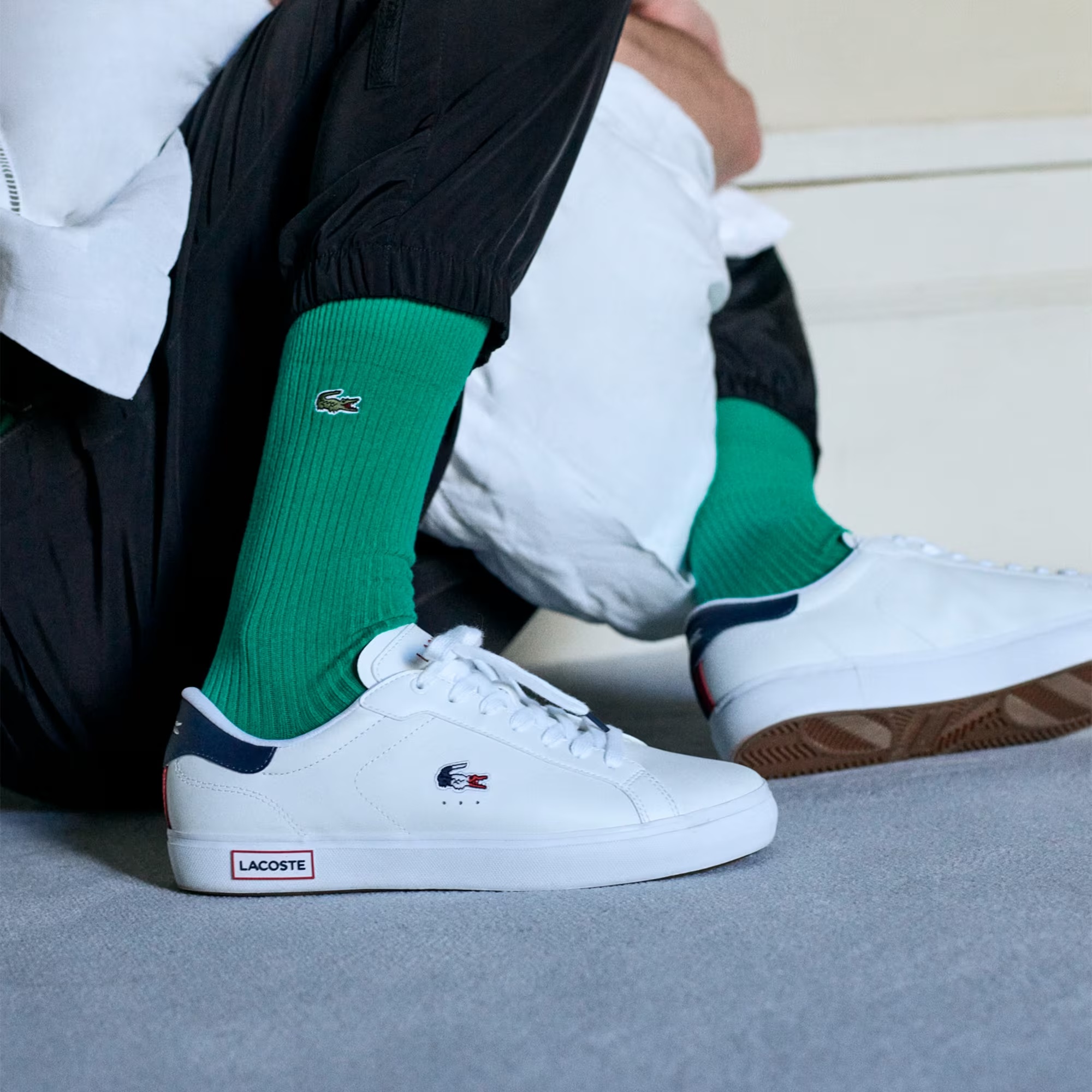 Men's Powercourt Leather Multicolor Sneakers