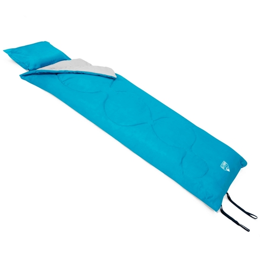 Saco De Dormir Con Almohada Azul De Poliéster Y Fibra De 190x84 Cm