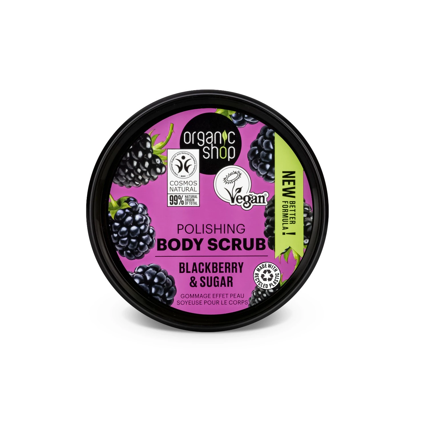 Organic Shop Gommage Corps Peau Soyeuse Mures Vegan Naturel
