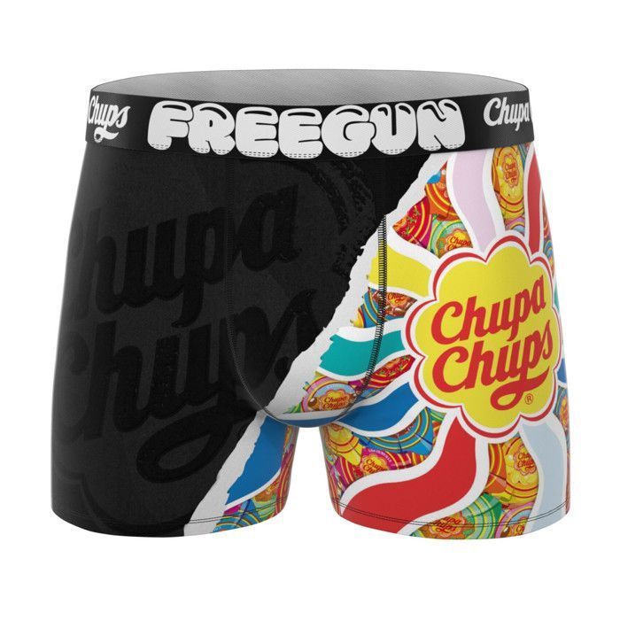 Calzoncillos bóxer Freegun para niño CHUPA CHUPS, ropa interior para niño - Amarillo (Paquete de 4)