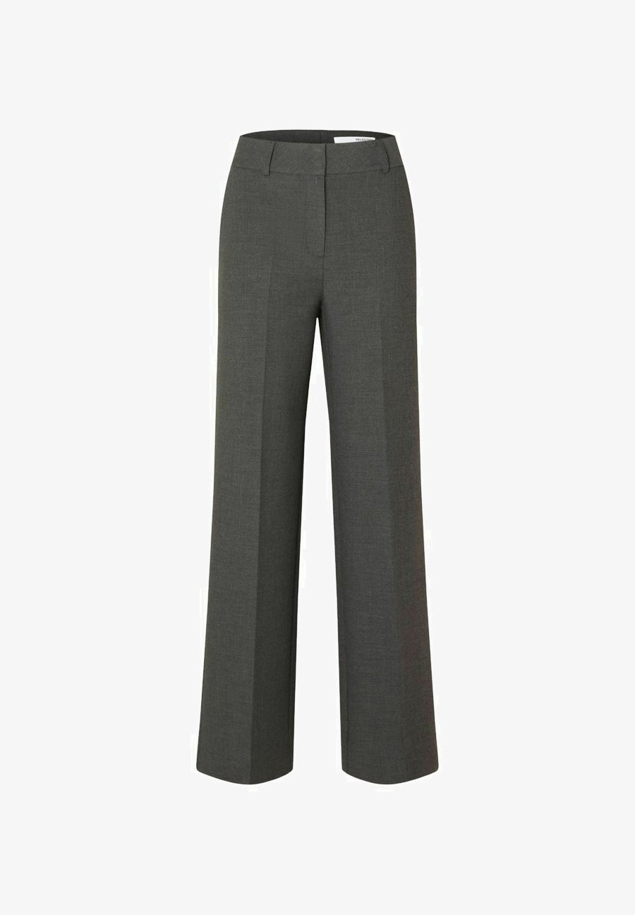 Selected Femme Broek - donkergrijs gemêleerd