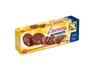 Galletas de mantequilla sin gluten de lujo SCHAR con chocolate con leche 200 g