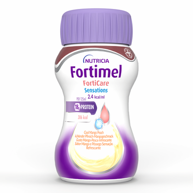 Fortimel Forticare Sensations Cool Mango Peach Nutritional Food Breskev in mango 4 x 125 ml 4 x 125 ml