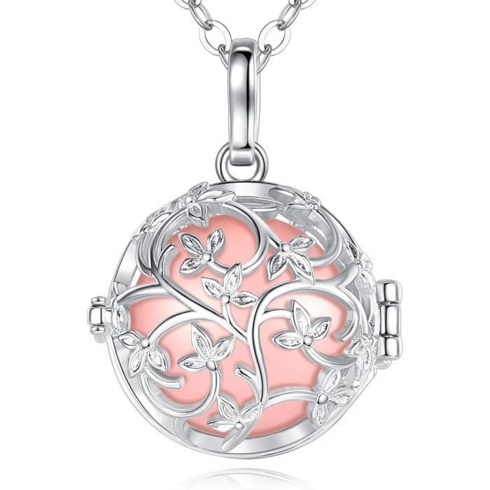 Eudora Harmony Ball Collier Bola De Grossesse Pour Femme Enceinte, Collier Arbre De Vie Pendentif Bola Mexicain Pour Femme, C[u5177]