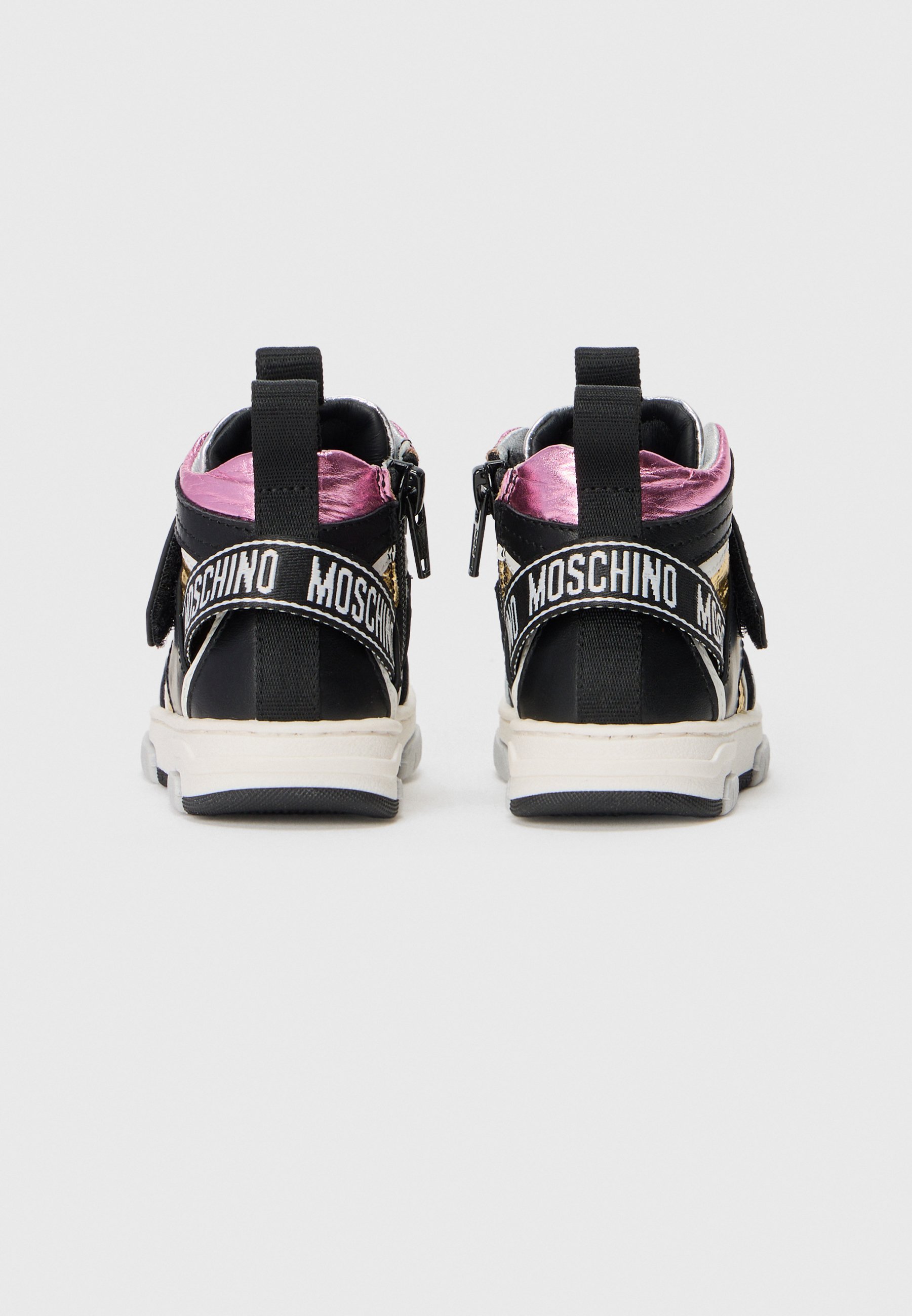 MOSCHINO UNISEX - Hoge sneakers - zwart/goudkleurig/wit/zilverkleurig/roze