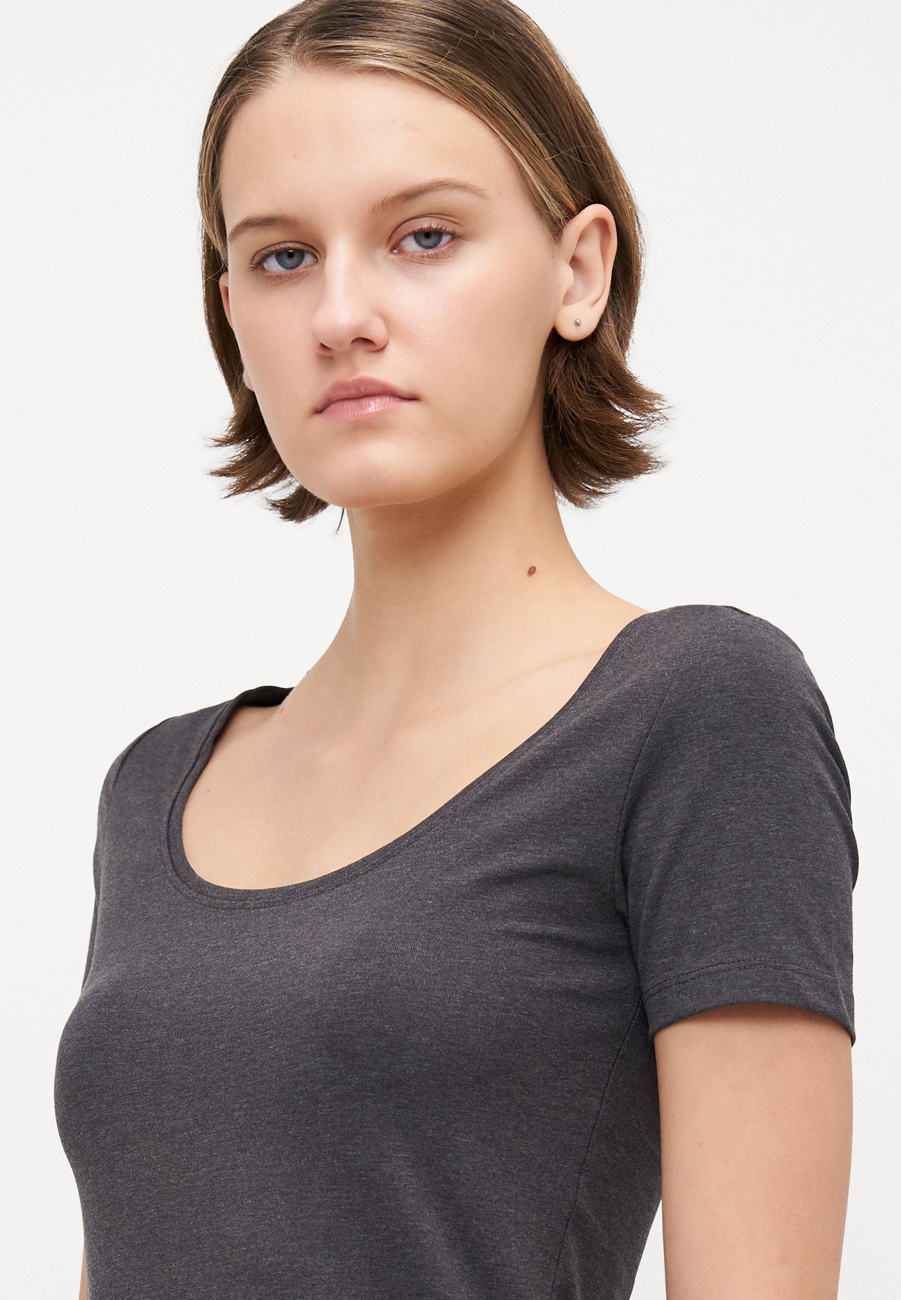 Anna Field Tall 3 PACK - Koszulka basic - biały/czarny/ciemnoszary