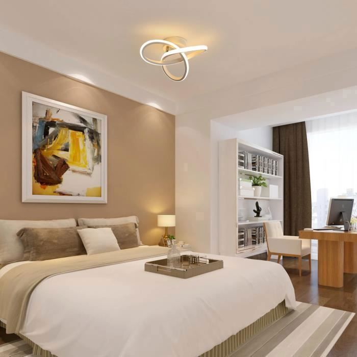 DELIPOP Moderne 20W LED-Deckenleuchte, Schwarz, Einstellbare Farbtemperatur, für Schlafzimmer, Wohnzimmer, Flur, Esszimmer