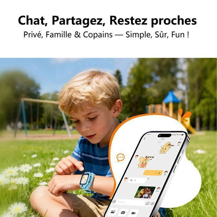 Montre Connectée Enfant 4G GPS - imoo Z3 - Appel Vidéo - Téléphone - Appareil Photo - IP68 Étanche - ROM 8 Go - Cadeau Garçon - Bleu