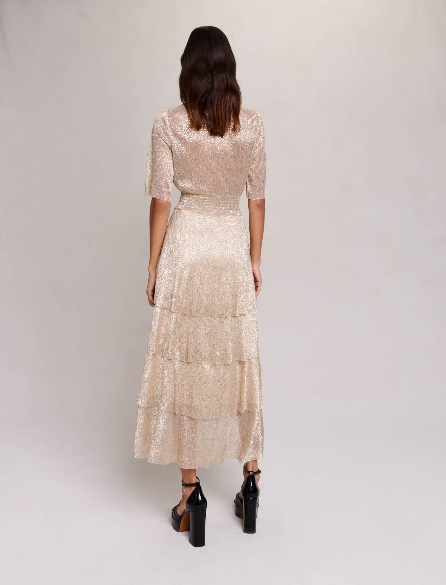 Glitterjurk met ruches - of