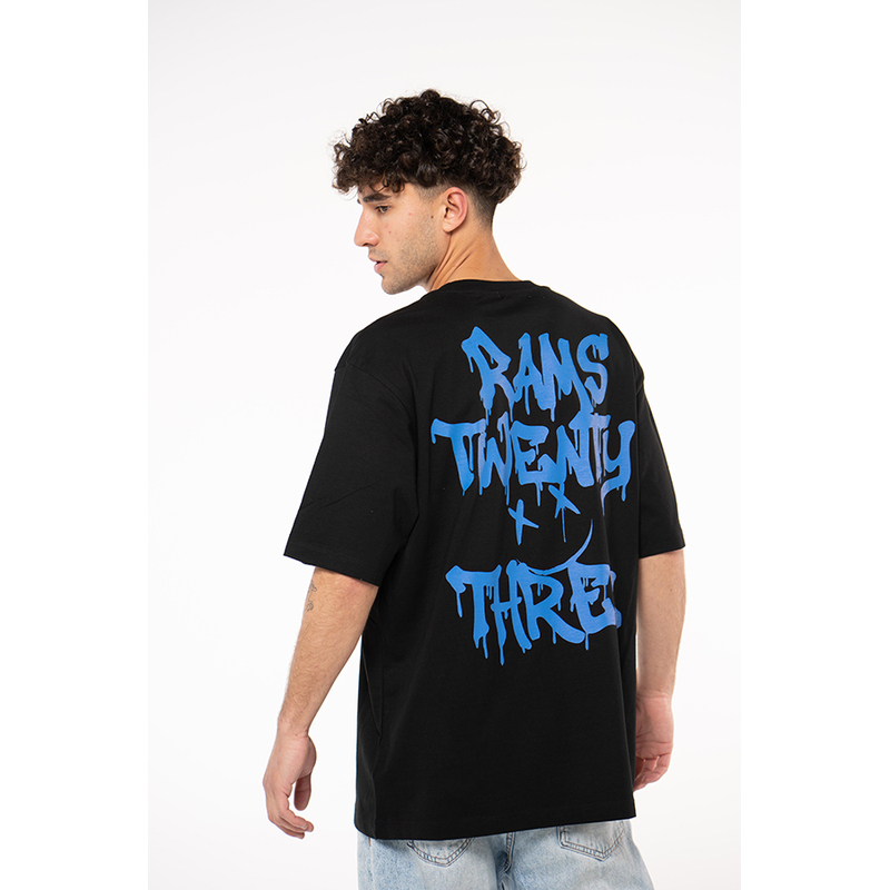  Camiseta de manga curta Hip-hop Rams 23