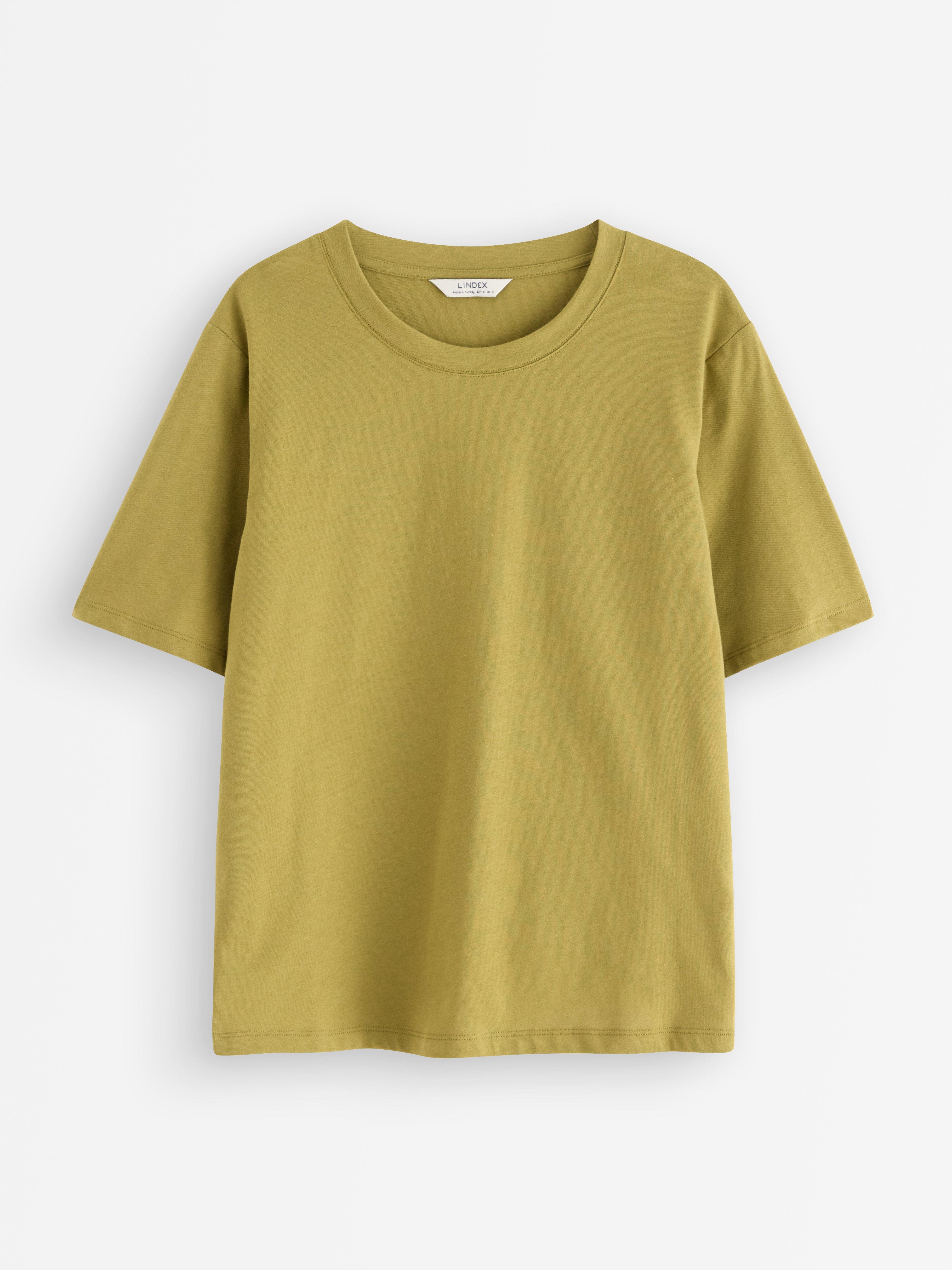 Camiseta Bas color verde polvoriento