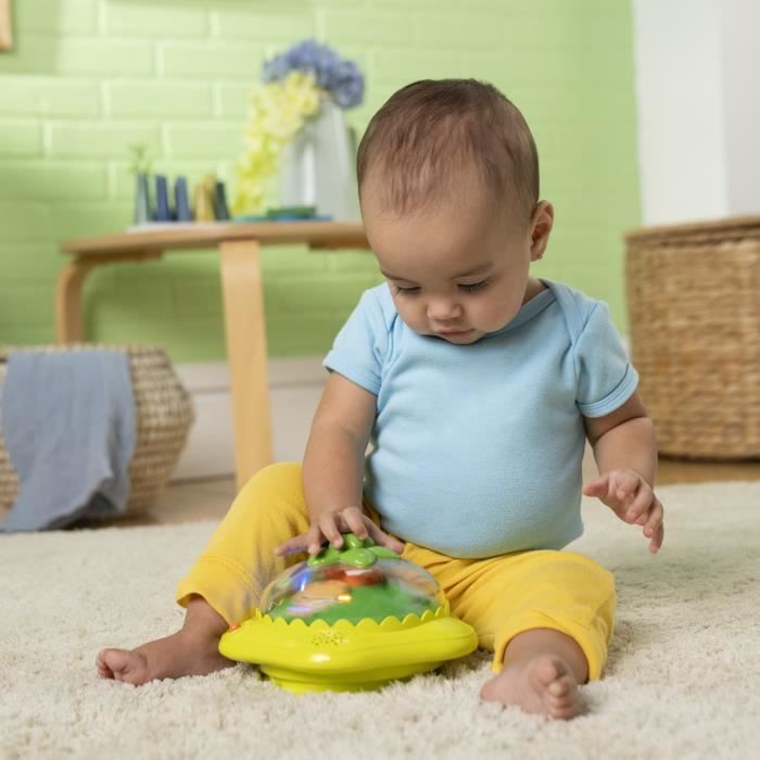BRIGHT STARTS 2-in-1 Convertible and Foldable Baby Walker - Wanderlights - Removable Activity Toy, Music, Adjustable Height