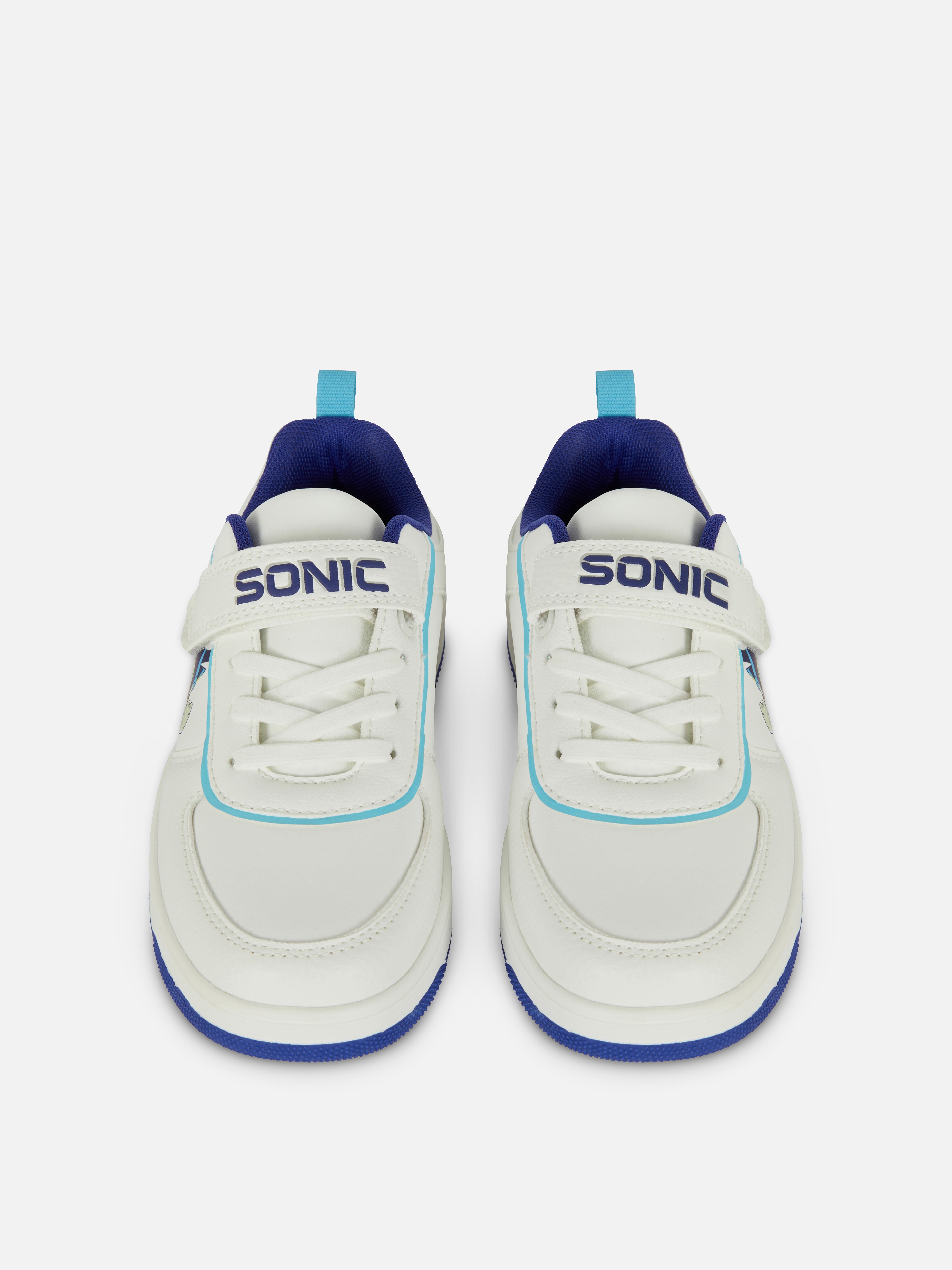 Teniși cu talpă joasă Sonic The Hedgehog O pereche de tenisi cu șireturi și talpă joasă, cu închidere cu velcro și imprimeuri Sonic the Hedgehog