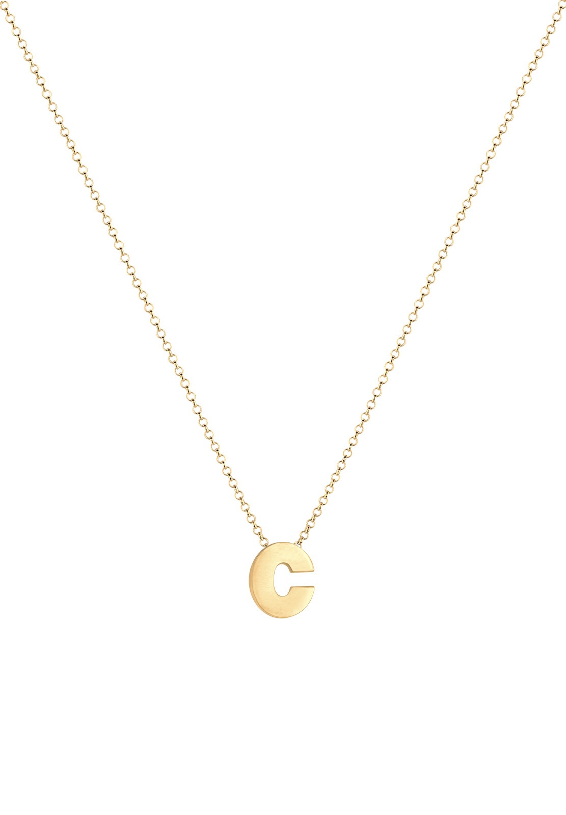 Elli Femme Pendentif Lettre C Initiale - (925/1000) Argent