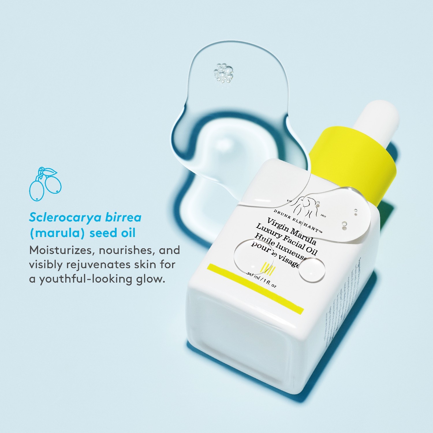 Pleťový olej s príchuťou opitého slona a panenskej maruly - 15 ml