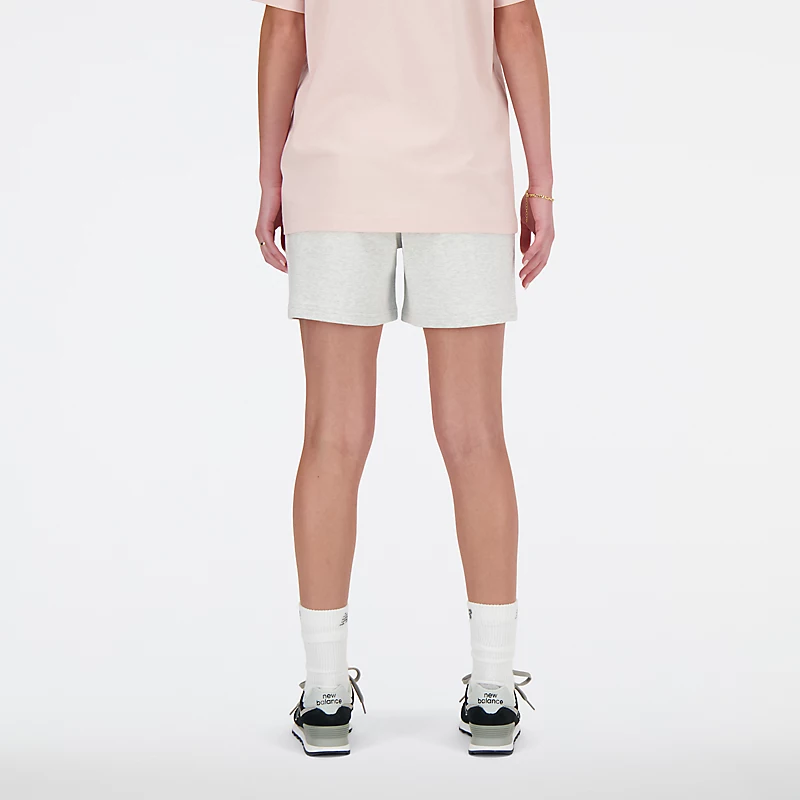 Damskie spodenki sportowe z materiału frotté - ASH HEATHER