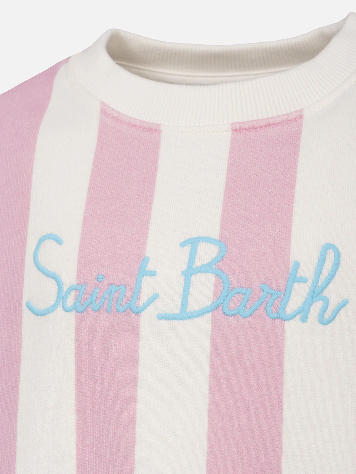 Briony Mädchen-Sweatshirt mit Streifen und Saint-Barth-Stickerei